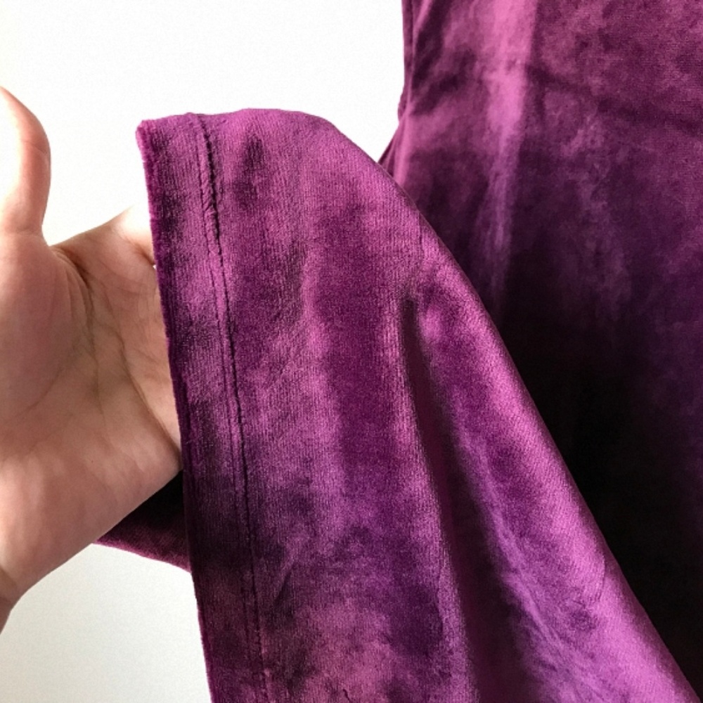 Calvin Klein Velvet Cold Shoulder Blouse Top - Picture 4 of 9